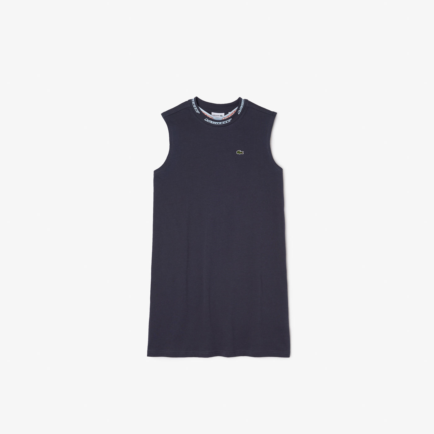 Girls’ Lacoste Round Neck Cotton Jersey Logo T-Shirt Dress - Ej5330