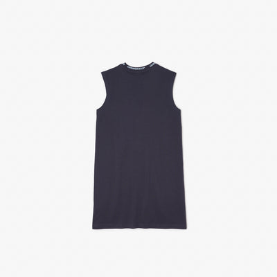 Girls’ Lacoste Round Neck Cotton Jersey Logo T-Shirt Dress - Ej5330