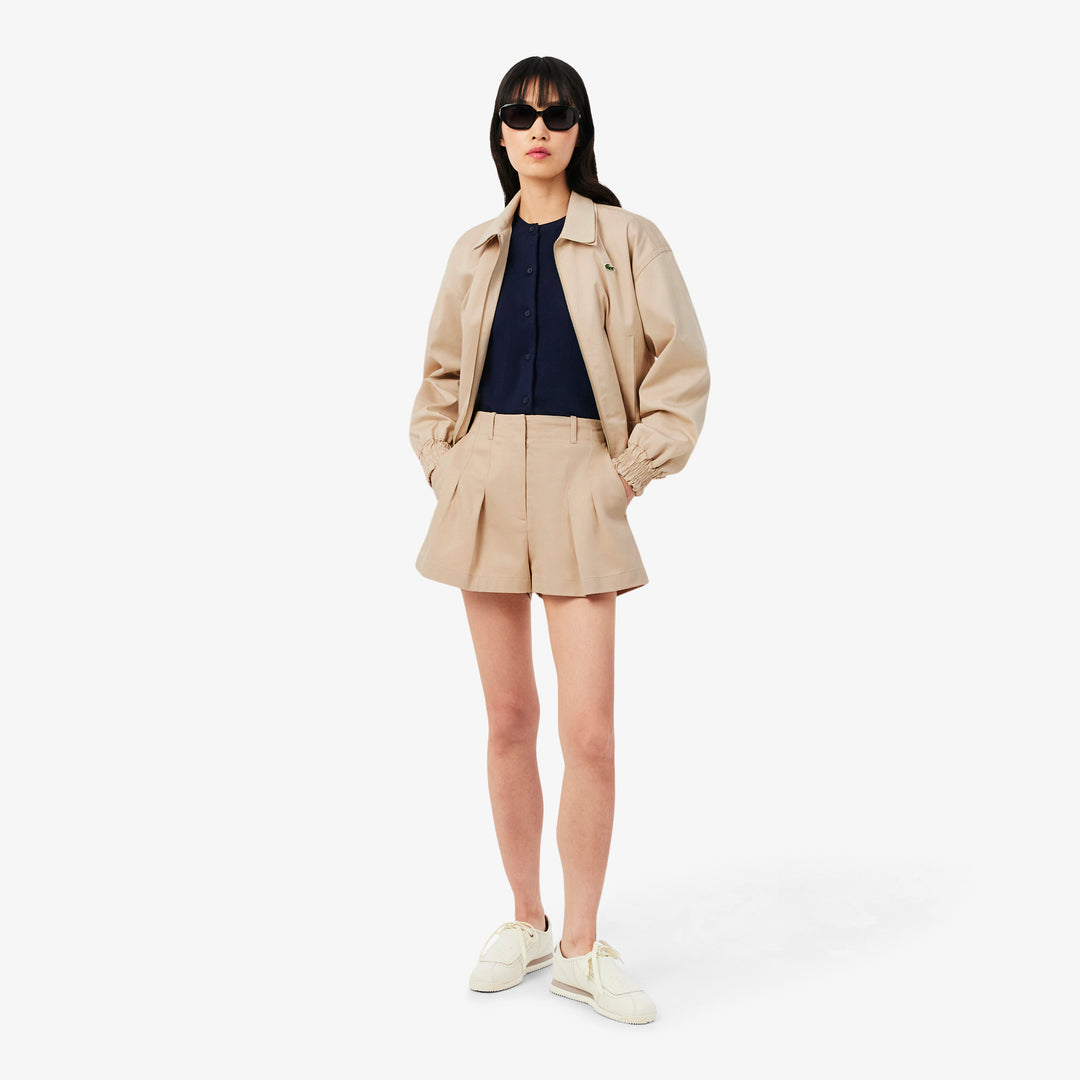 Cotton Gabardine Bermuda Shorts - FF0175 - MYHOLDAL LEBANON