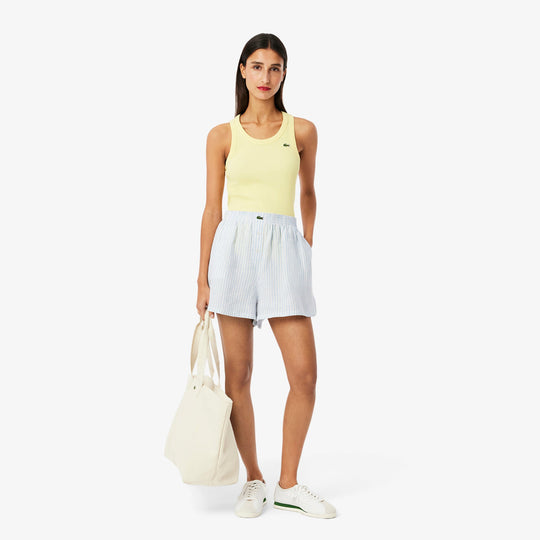 Loose Striped Linen Shorts-FF0226
