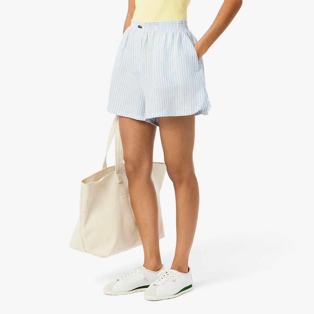 Loose Striped Linen Shorts - FF0226