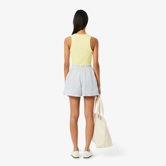 Loose Striped Linen Shorts-FF0226