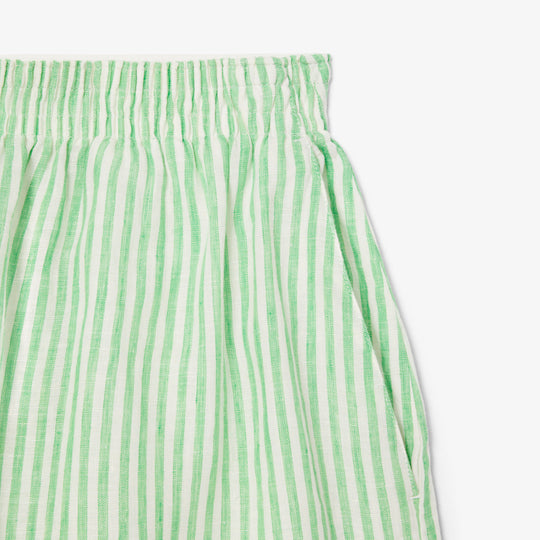 Loose Striped Linen Shorts - FF0226