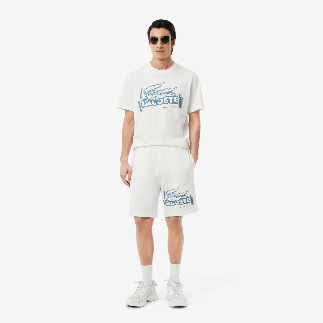 Graphic Cotton Fleece Shorts - GH0286