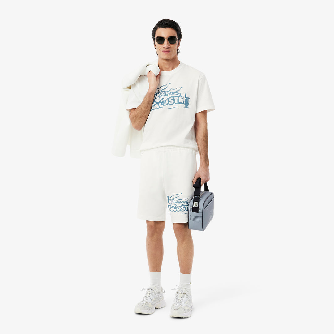Graphic Cotton Fleece Shorts - GH0286