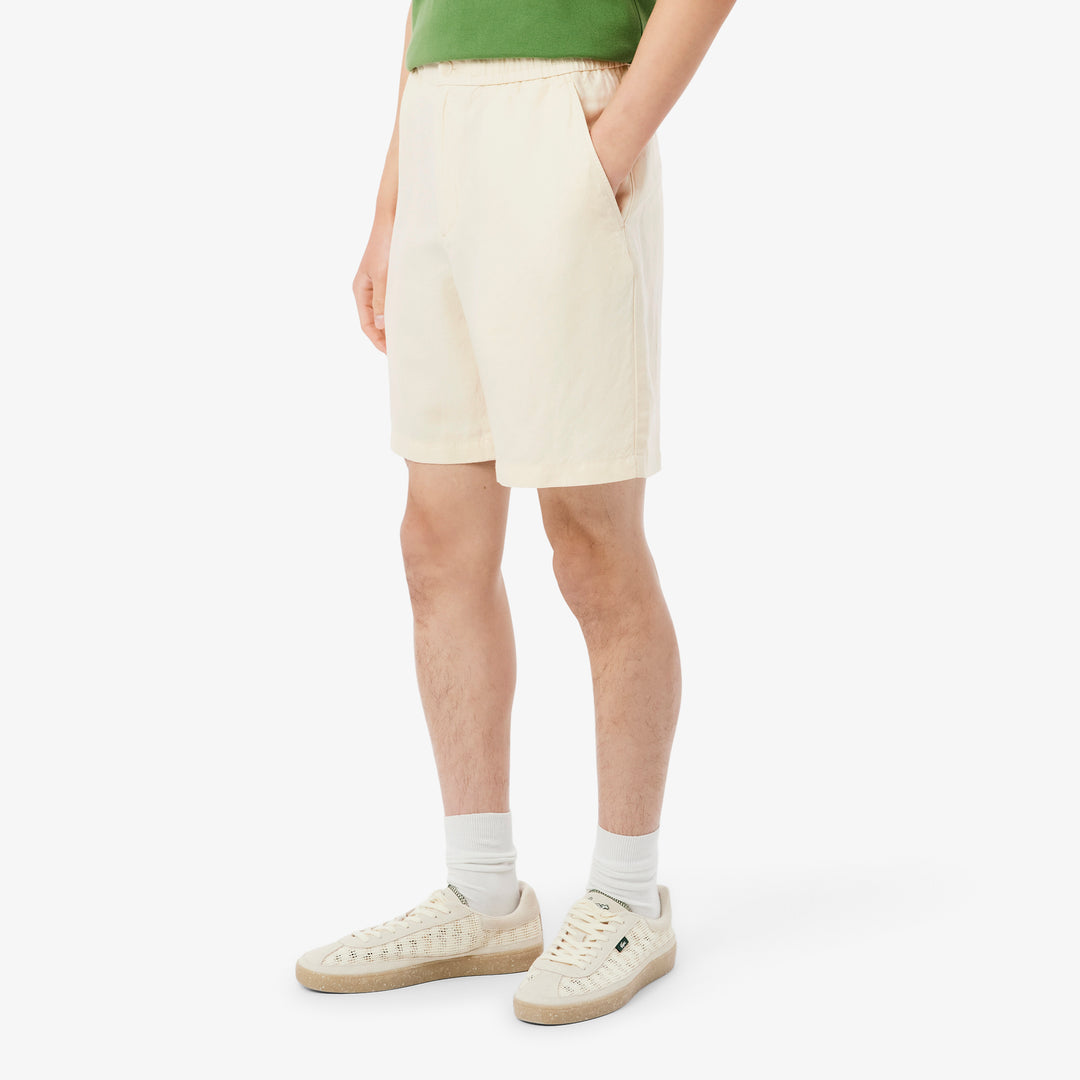 Regular Fit Linen Blend Twill Shorts - GH2628