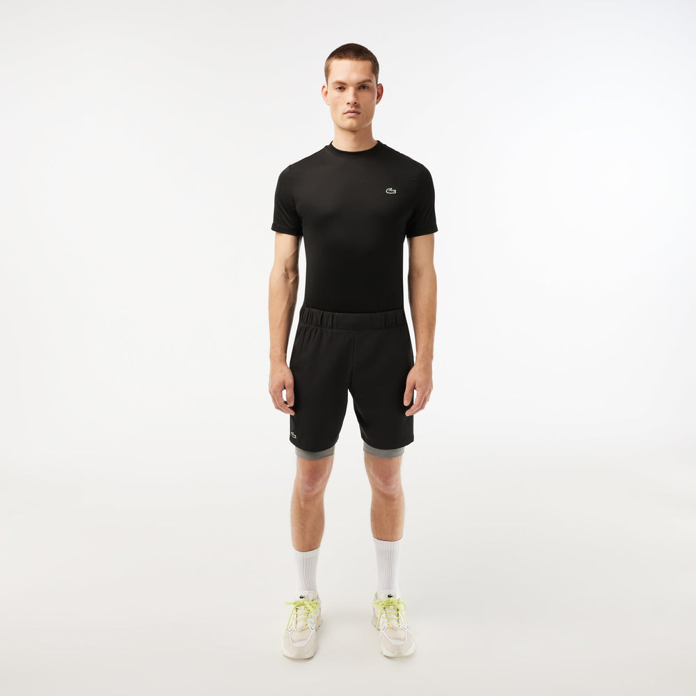 Men’s Two-Tone Lacoste Sport Shorts with Built-in Undershorts - GH5215