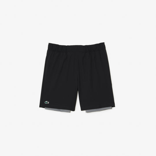 Men’s Two-Tone Lacoste Sport Shorts with Built-in Undershorts - GH5215