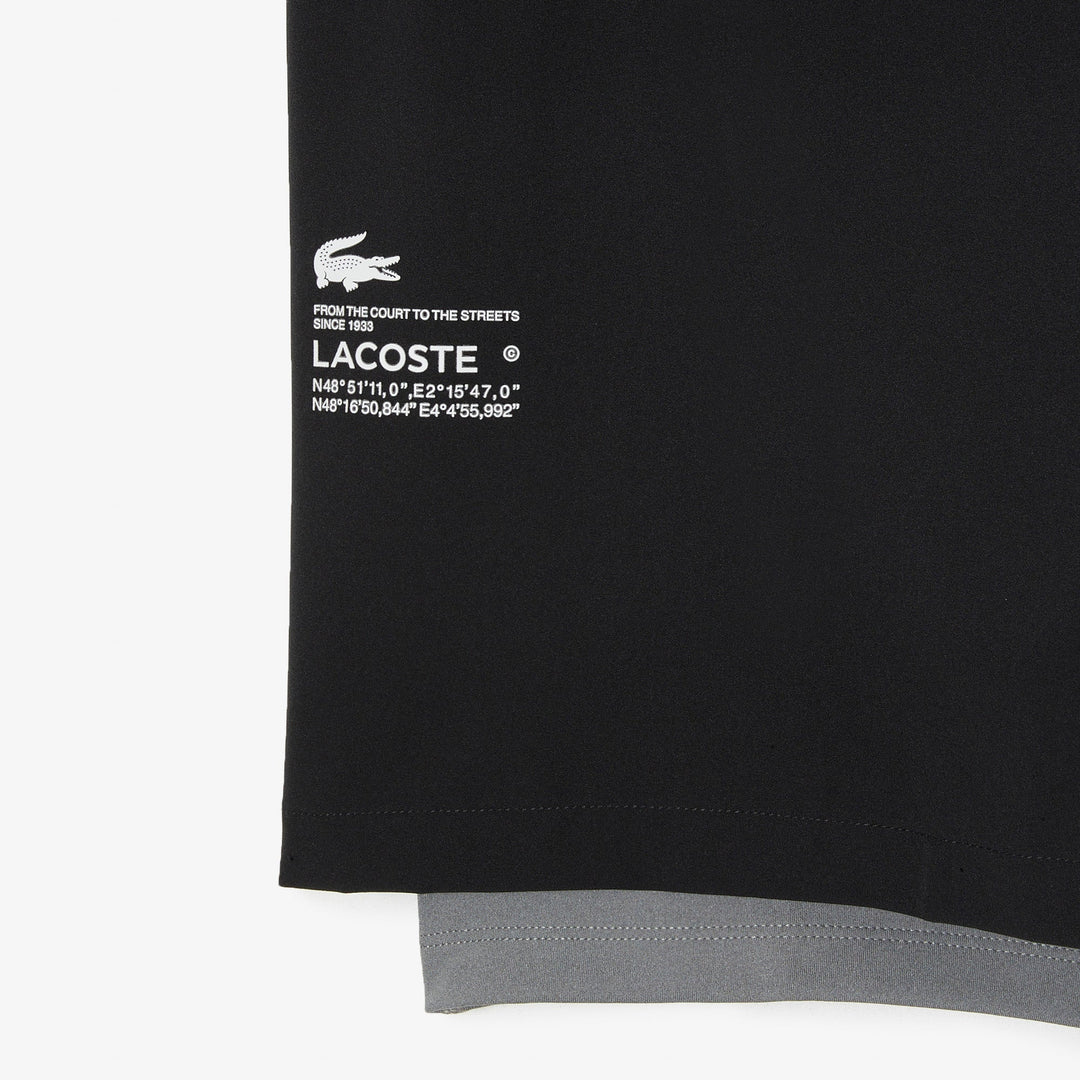 Men’s Two-Tone Lacoste Sport Shorts with Built-in Undershorts - GH5215