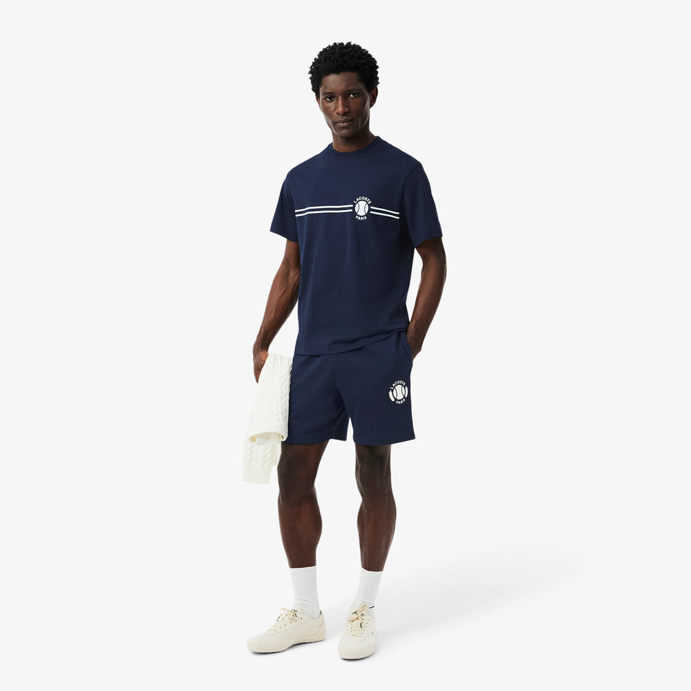 Regular Fit 3D Print Fleece Shorts - GH9708