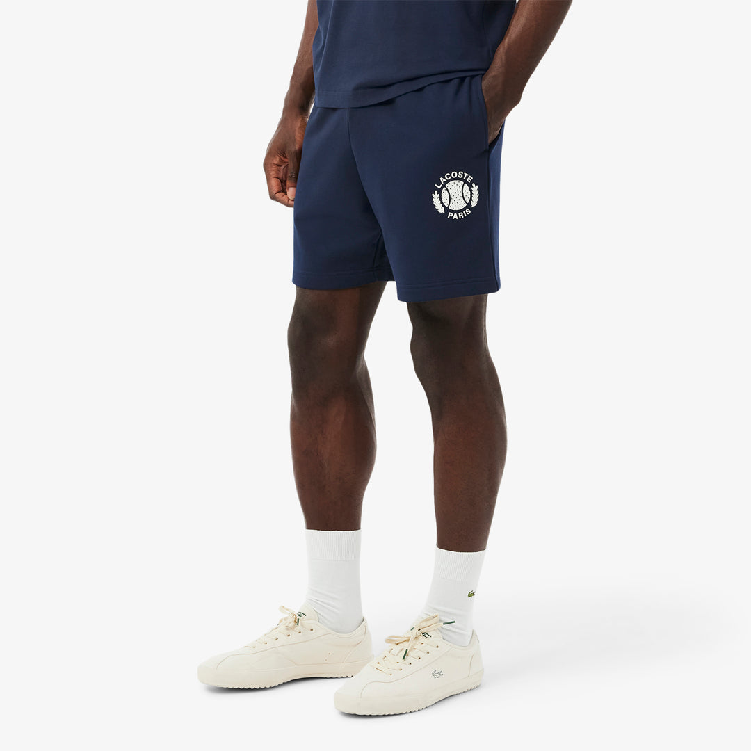 Regular Fit 3D Print Fleece Shorts - GH9708