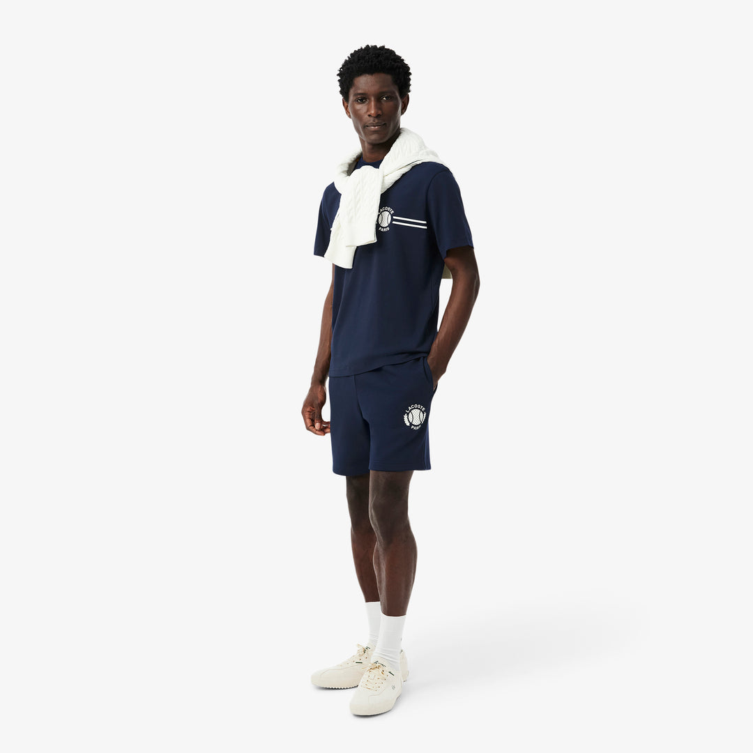 Regular Fit 3D Print Fleece Shorts - GH9708