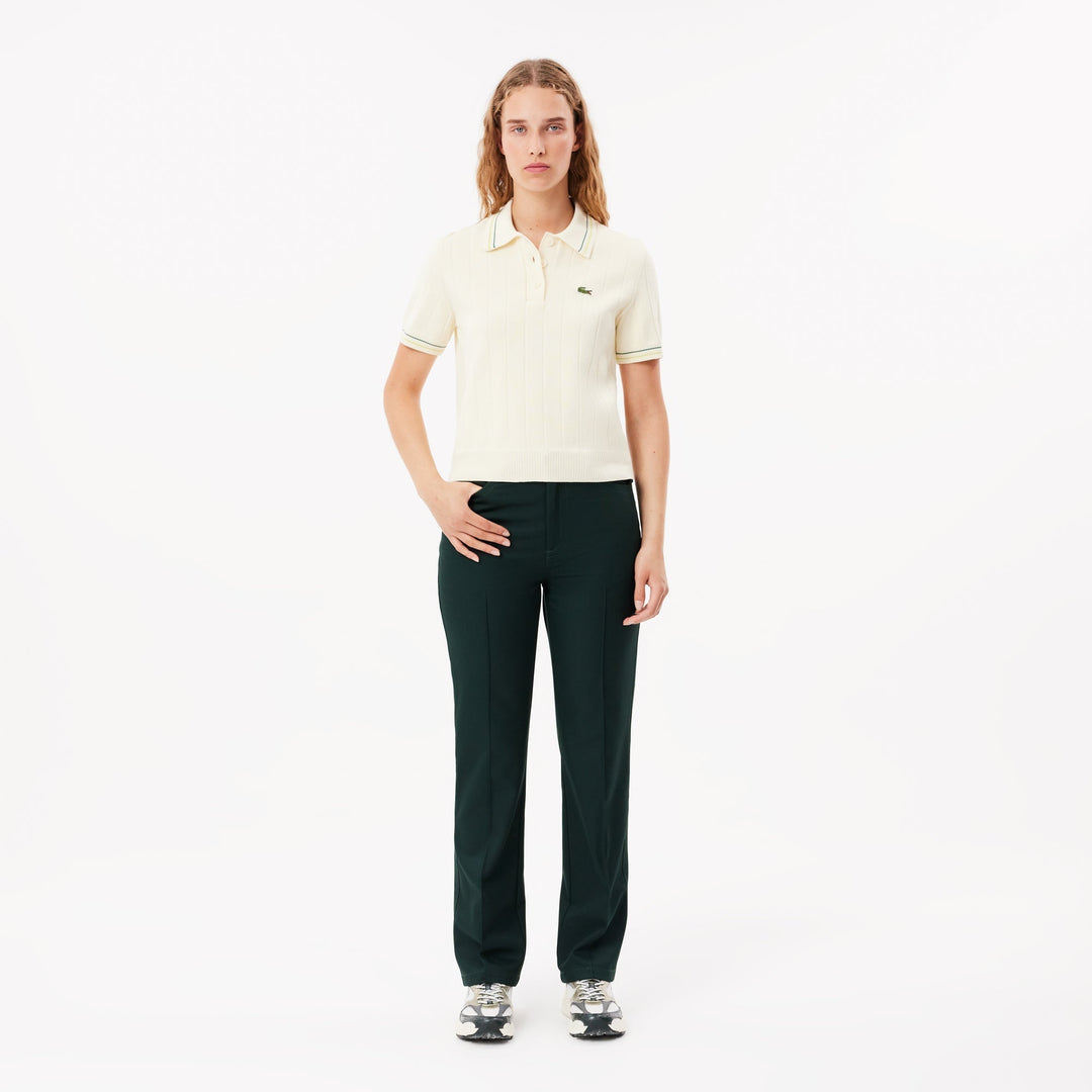 Straight Fit Topstitch Detail Pants - HF3247