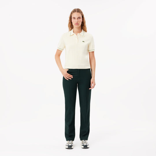 Straight Fit Topstitch Detail Pants - HF3247