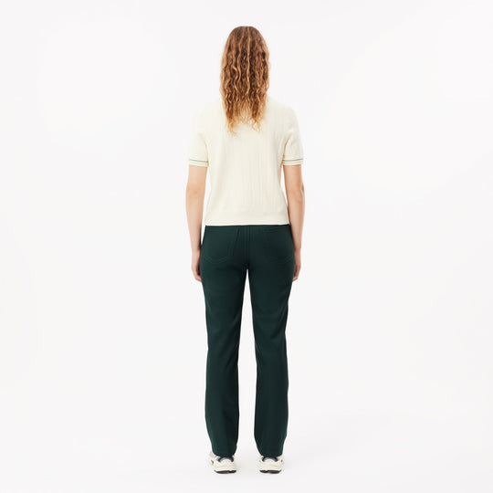 Straight Fit Topstitch Detail Pants - HF3247