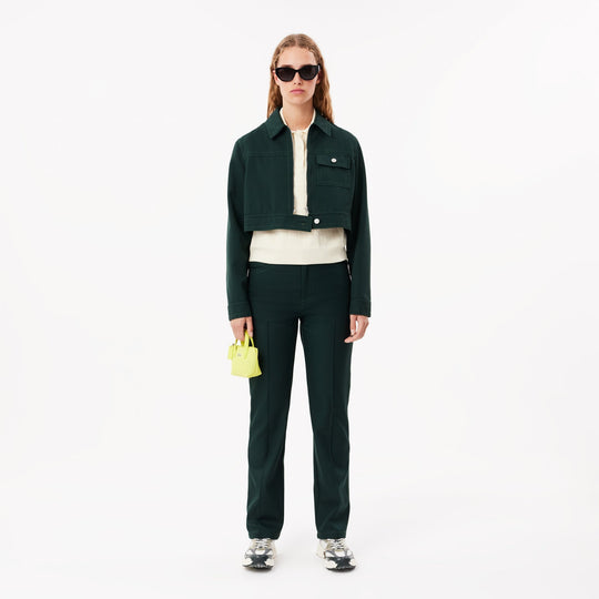 Straight Fit Topstitch Detail Pants - HF3247