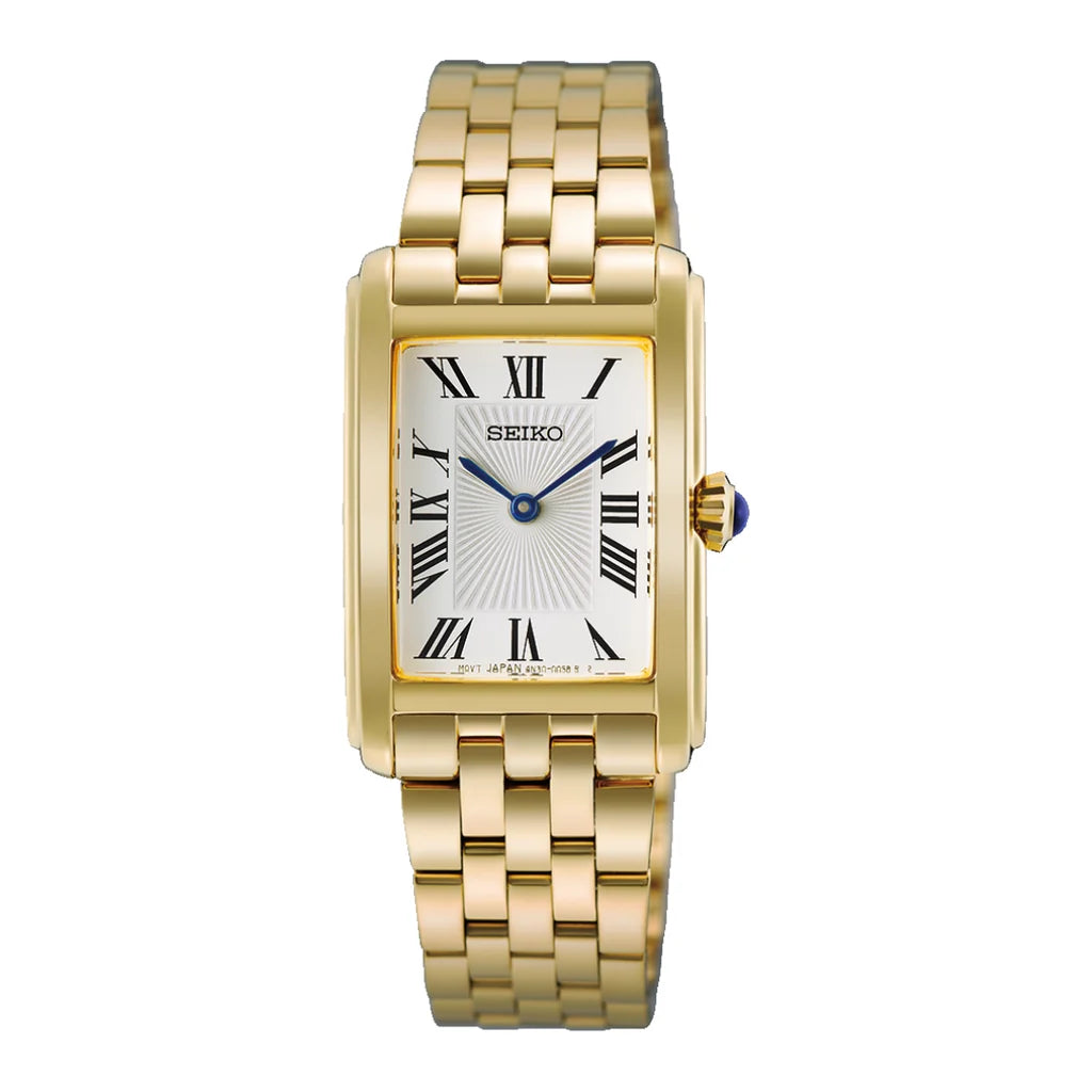 WOMEN'S WHITE DIAL GOLD STEEL 22.2MM- HGG001P1