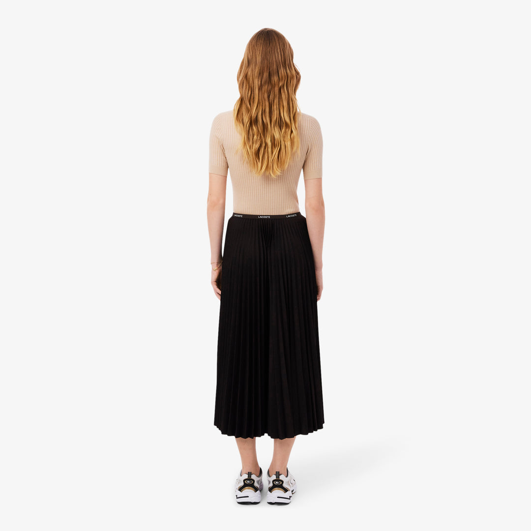 Long Pleated Elasticated Waist Skirt - JF1402