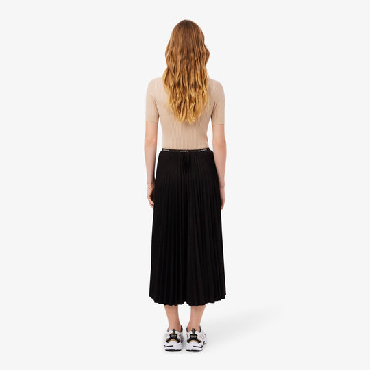 Long Pleated Elasticated Waist Skirt - JF1402
