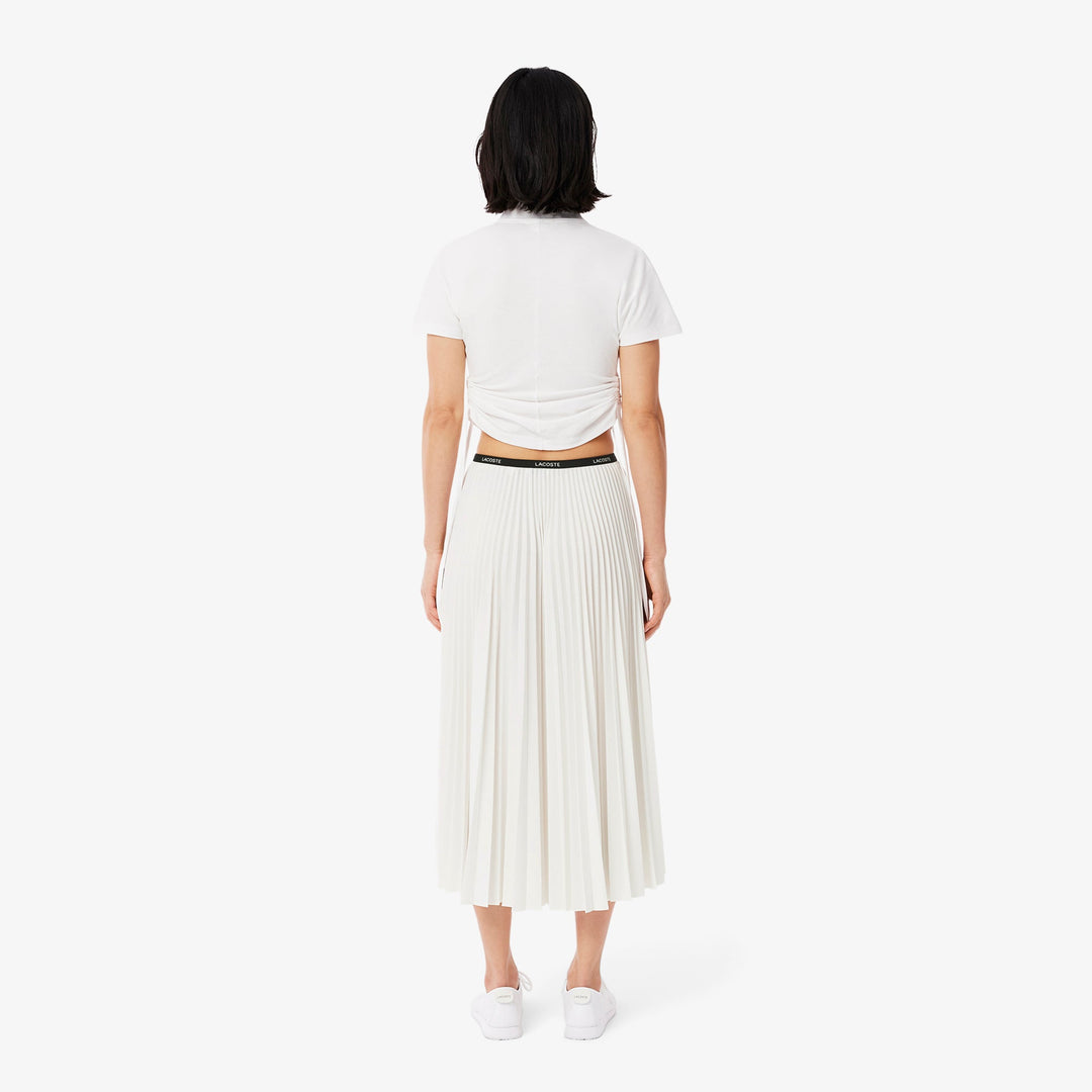 Long Pleated Elasticated Waist Skirt-JF1402