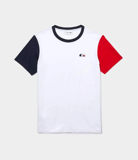 Men's Lacoste SPORT French Sporting Spirit Edition Tricolour T-shirt