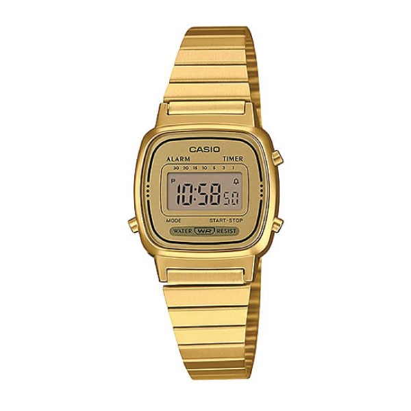 Casio Vintage Digital women Metal Watch LA670WGA-9DF