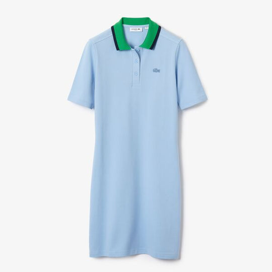 Women’s Contrast Collar Stretch Cotton Piqué Polo Dress