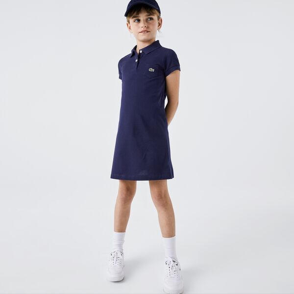 Girl’S Polo-Style Cotton Dress - Ej2816