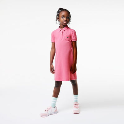 Girl’S Polo-Style Cotton Dress - Ej2816