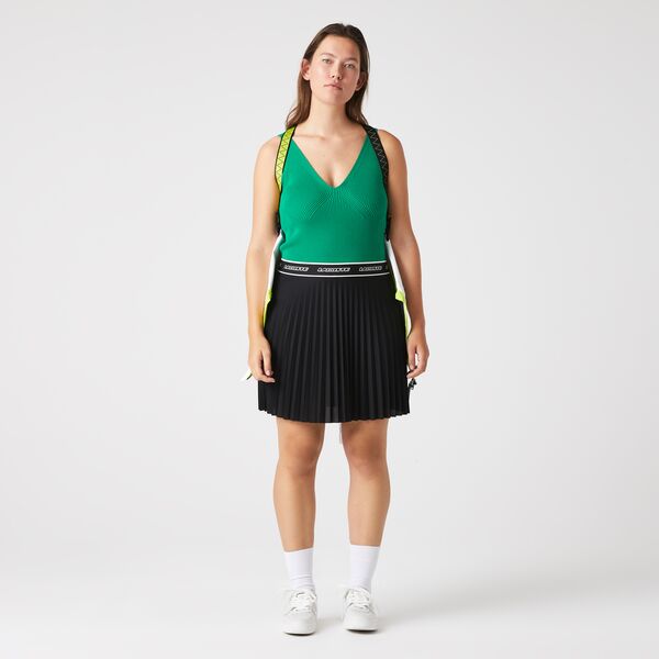 Shop The Latest Collection Of Lacoste Women'S Lacoste Elasticised Waist Short Pleated Skirt - Jf4342 In Lebanon