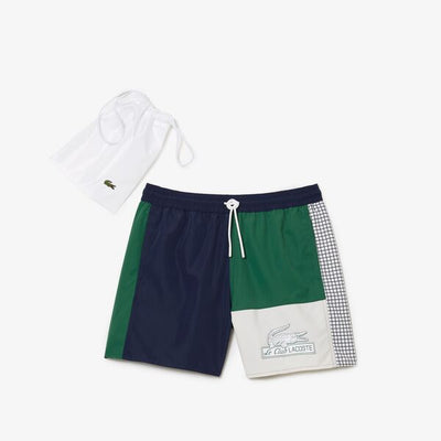 Shop The Latest Collection Of Lacoste Men’S Lacoste Recycled Polyester Colourblock Swim Trunks - Mh5653 In Lebanon
