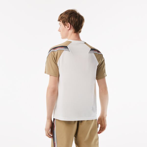Men’S Lacoste Sport Regular Fit Logo Stripe T-Shirt - Th5196
