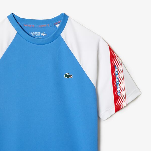 Men’S Lacoste Sport Regular Fit Logo Stripe T-Shirt - Th5196