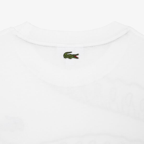 Men’S Lacoste Round Neck Loose Fit Crocodile Print T-Shirt - Th5511