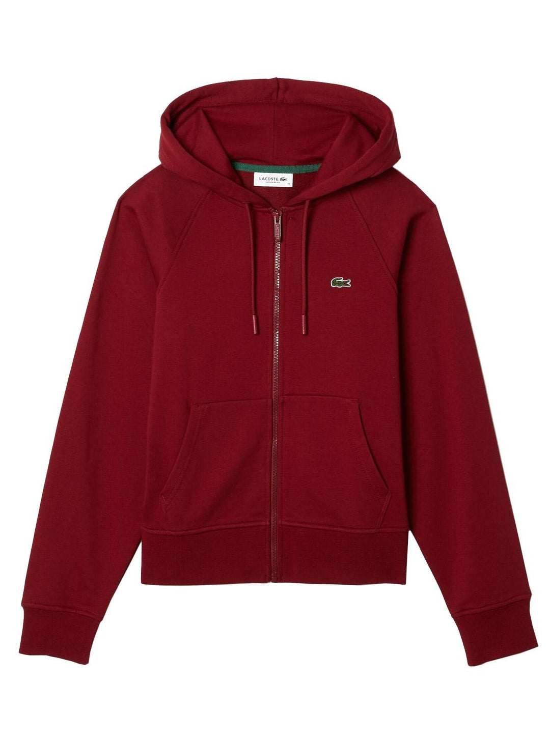 Women's Lacoste Hooded Organic Fleece Zippered Sweatshirt