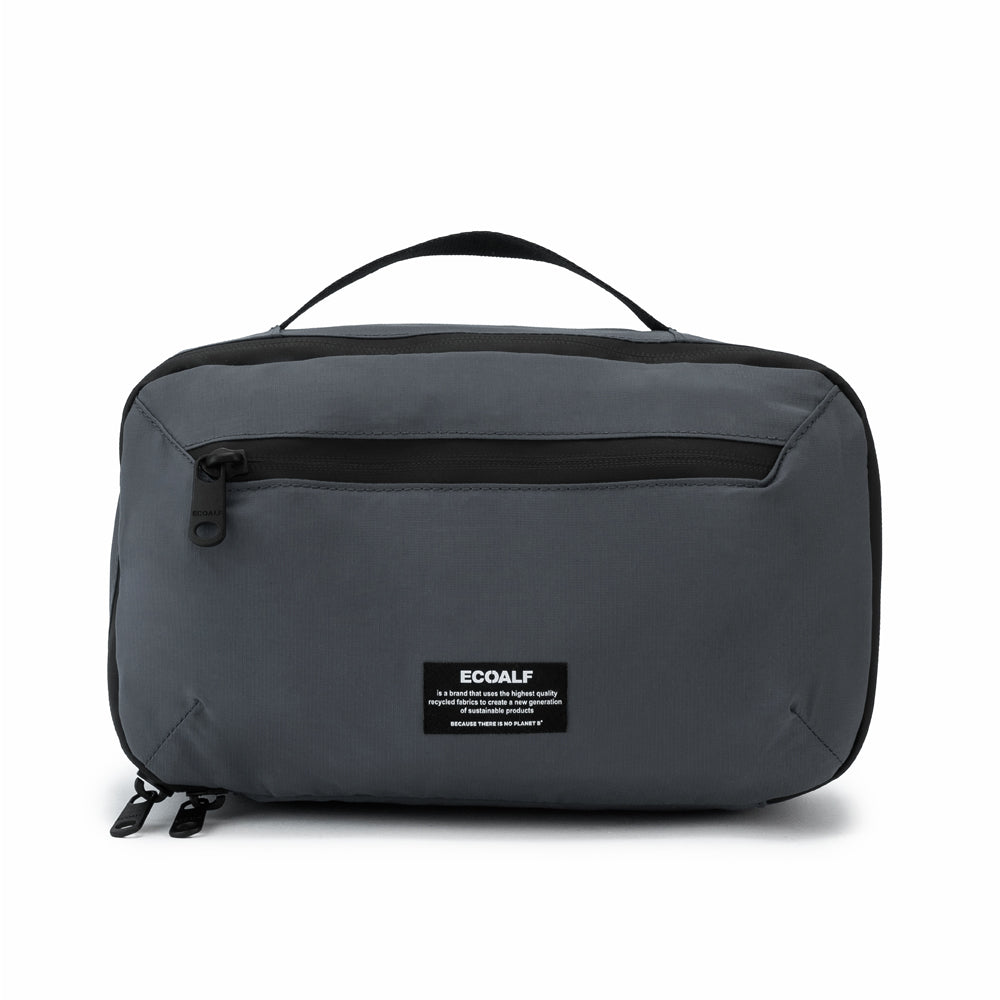 ECOALF DARK GREY OSLO TOILETRY BAG FOR MEN