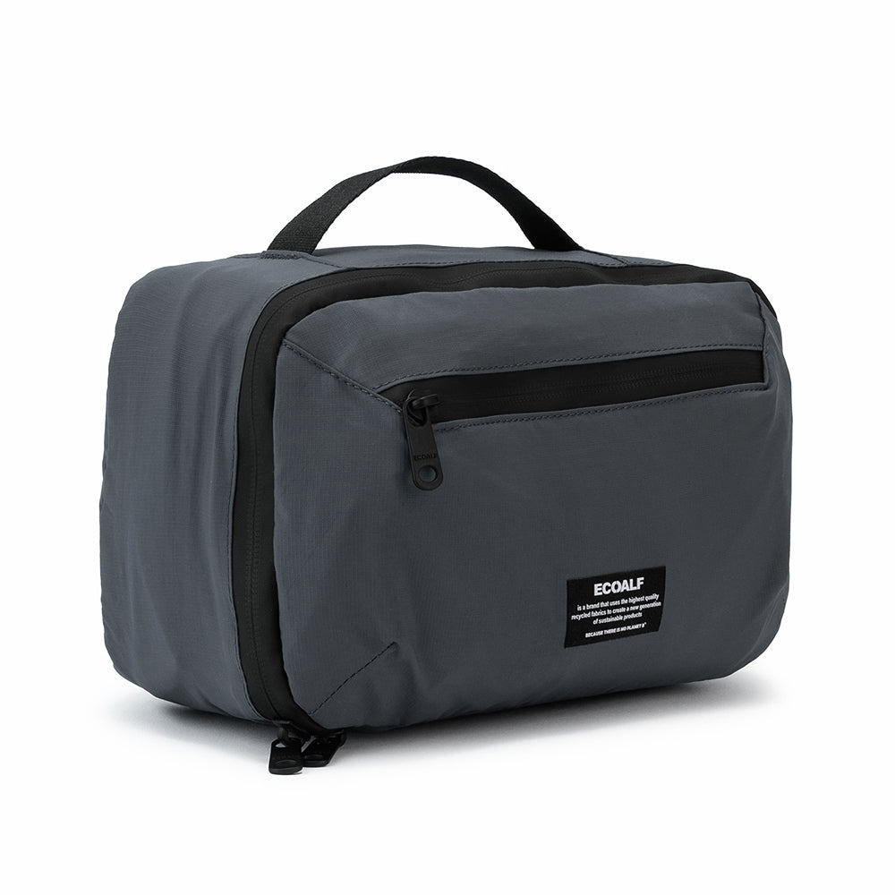 ECOALF DARK GREY OSLO TOILETRY BAG FOR MEN