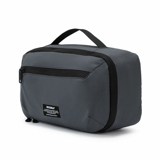 ECOALF DARK GREY OSLO TOILETRY BAG FOR MEN
