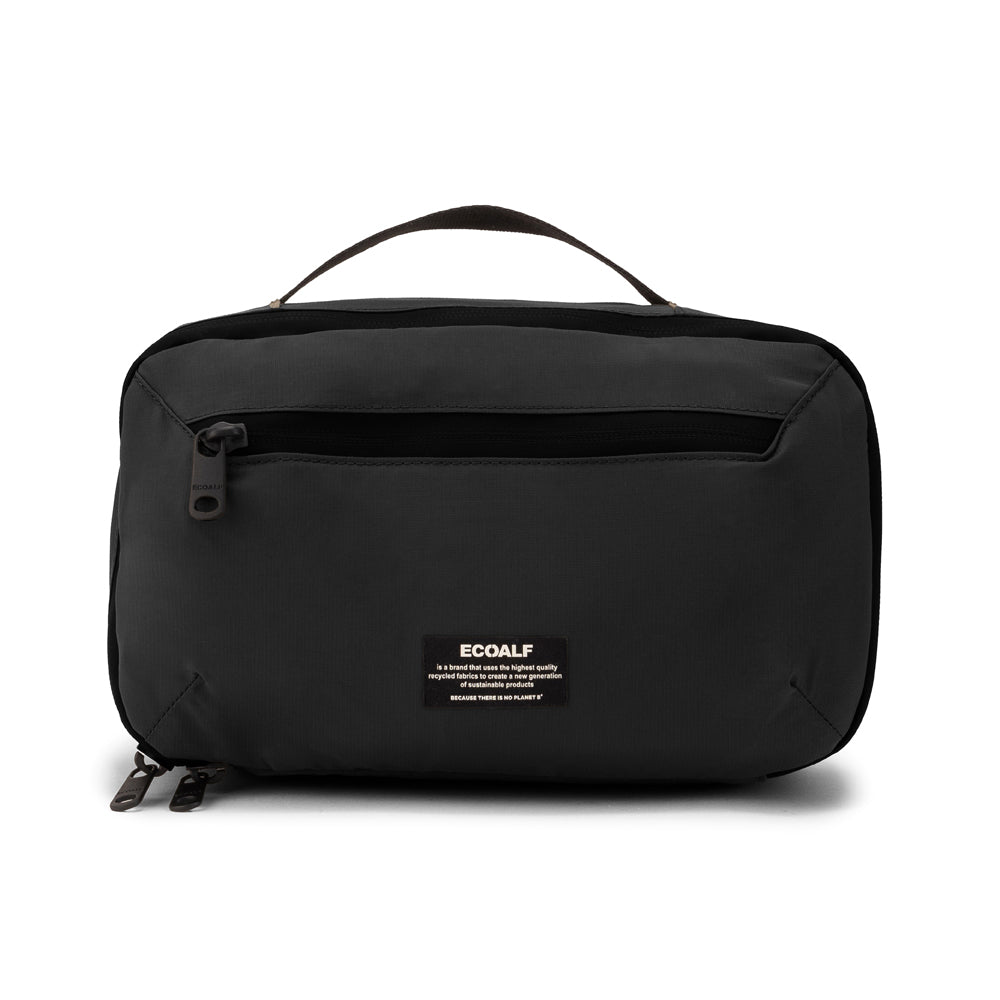 ECOALF BLACK OSLO TOILETRY BAG FOR MEN