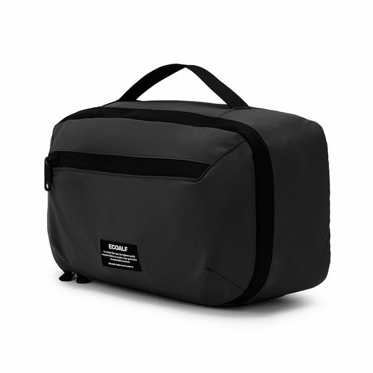 ECOALF BLACK OSLO TOILETRY BAG FOR MEN