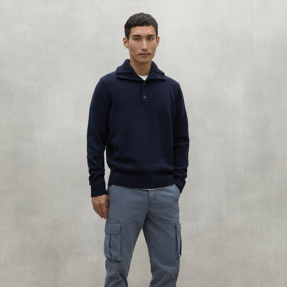 ECOALF DEEP NAVY IDESIA SWEATER FOR MEN