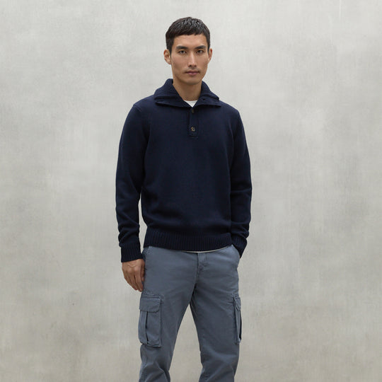 ECOALF DEEP NAVY IDESIA SWEATER FOR MEN