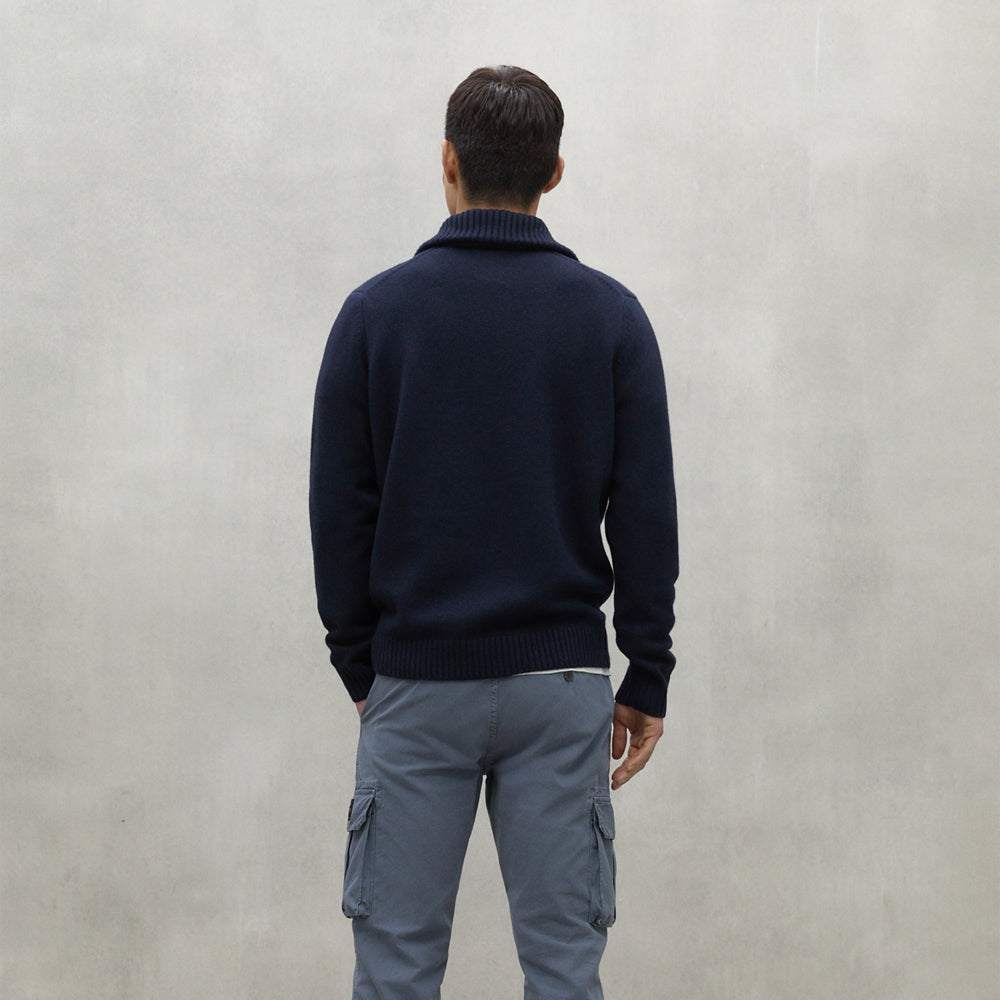 ECOALF DEEP NAVY IDESIA SWEATER FOR MEN