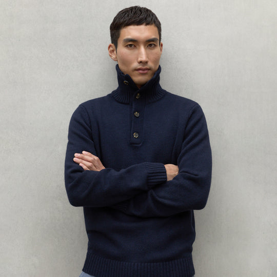 ECOALF DEEP NAVY IDESIA SWEATER FOR MEN