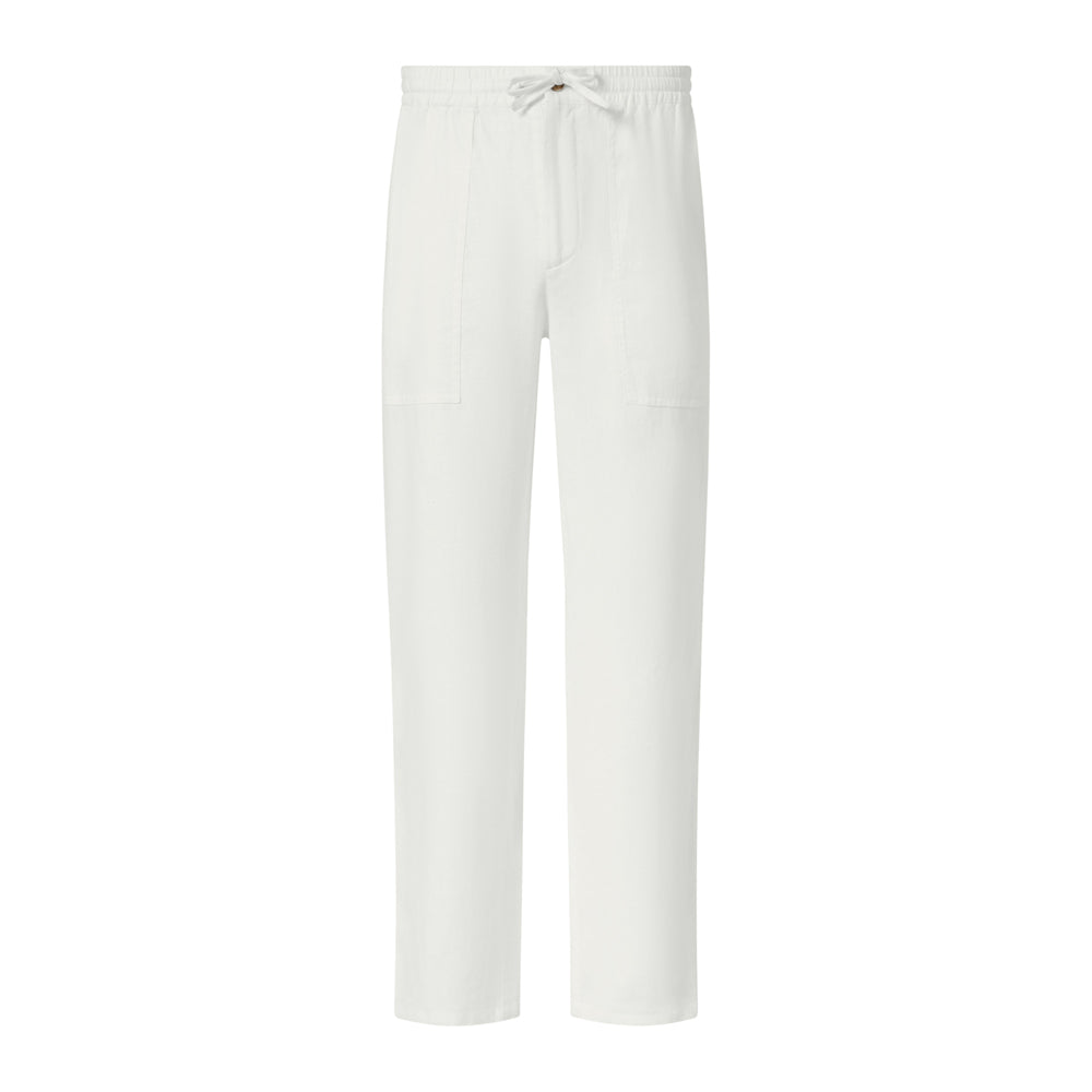 ECOALF OFF-WHITE ETHIC LINO PANTS FOR MEN