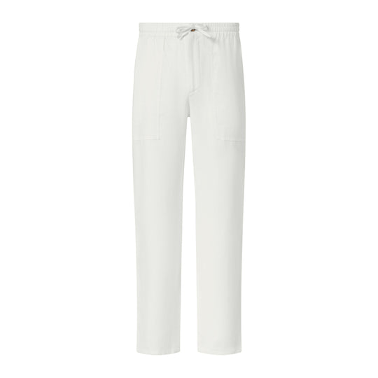 ECOALF OFF-WHITE ETHIC LINO PANTS FOR MEN