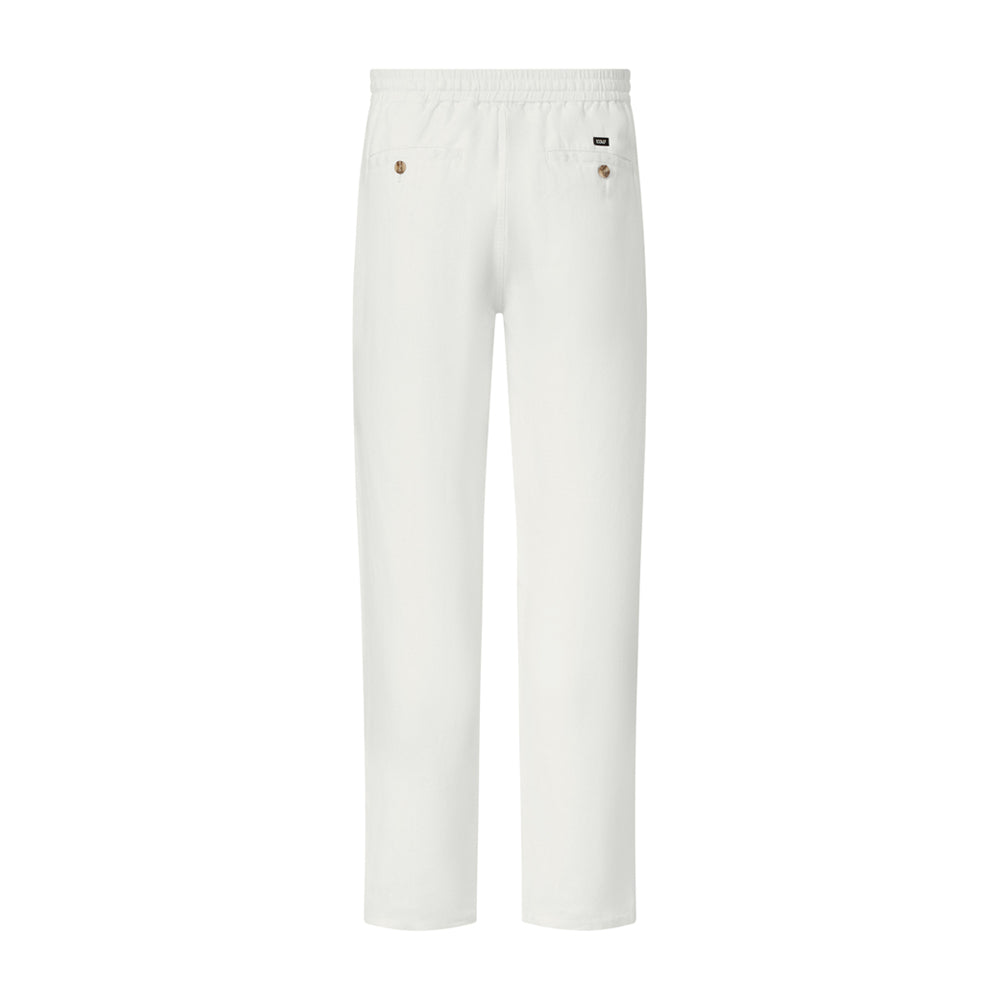ECOALF OFF-WHITE ETHIC LINO PANTS FOR MEN
