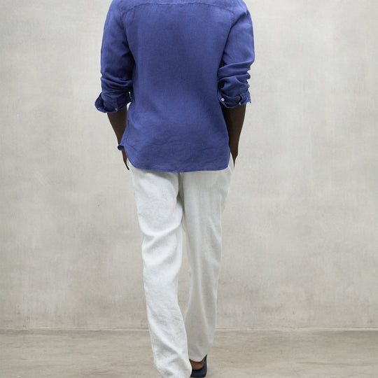 ECOALF OFF-WHITE ETHIC LINO PANTS FOR MEN