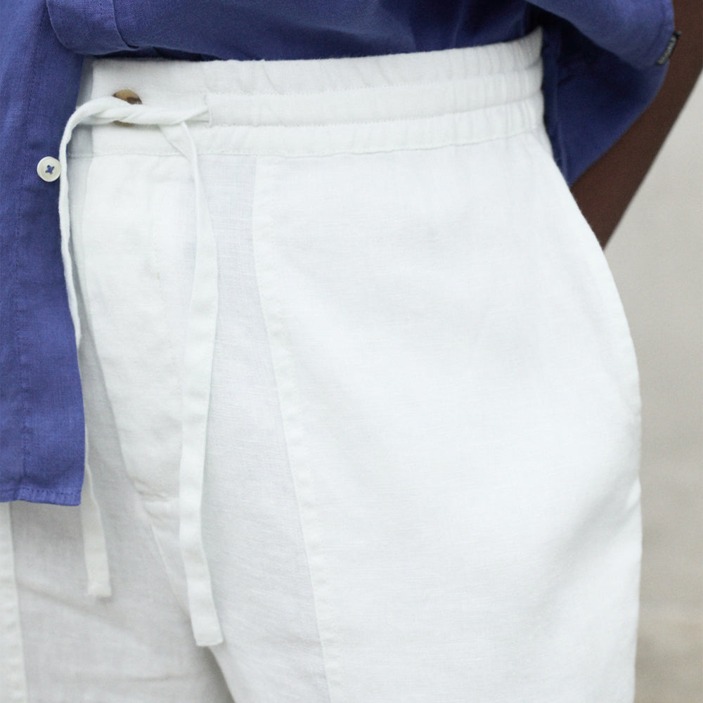 ECOALF OFF-WHITE ETHIC LINO PANTS FOR MEN
