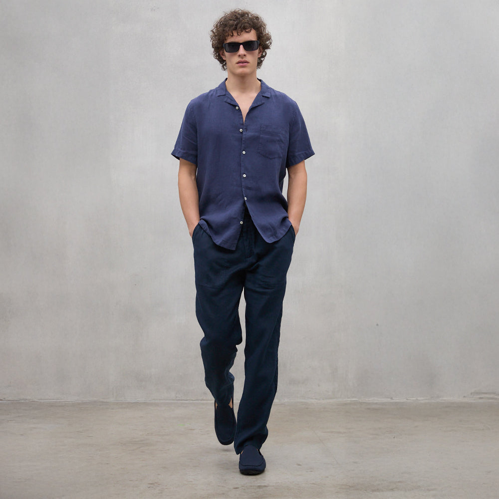 ECOALF DEEP NAVY ETHIC LINO PANTS FOR MEN